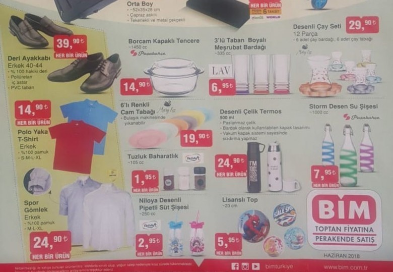 Bim 12 Haziran 2018 İndirimli Ürünler Kataloğu