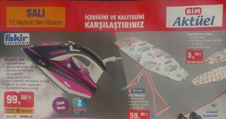 Bim 12 Haziran 2018 İndirimli Ürünler Kataloğu