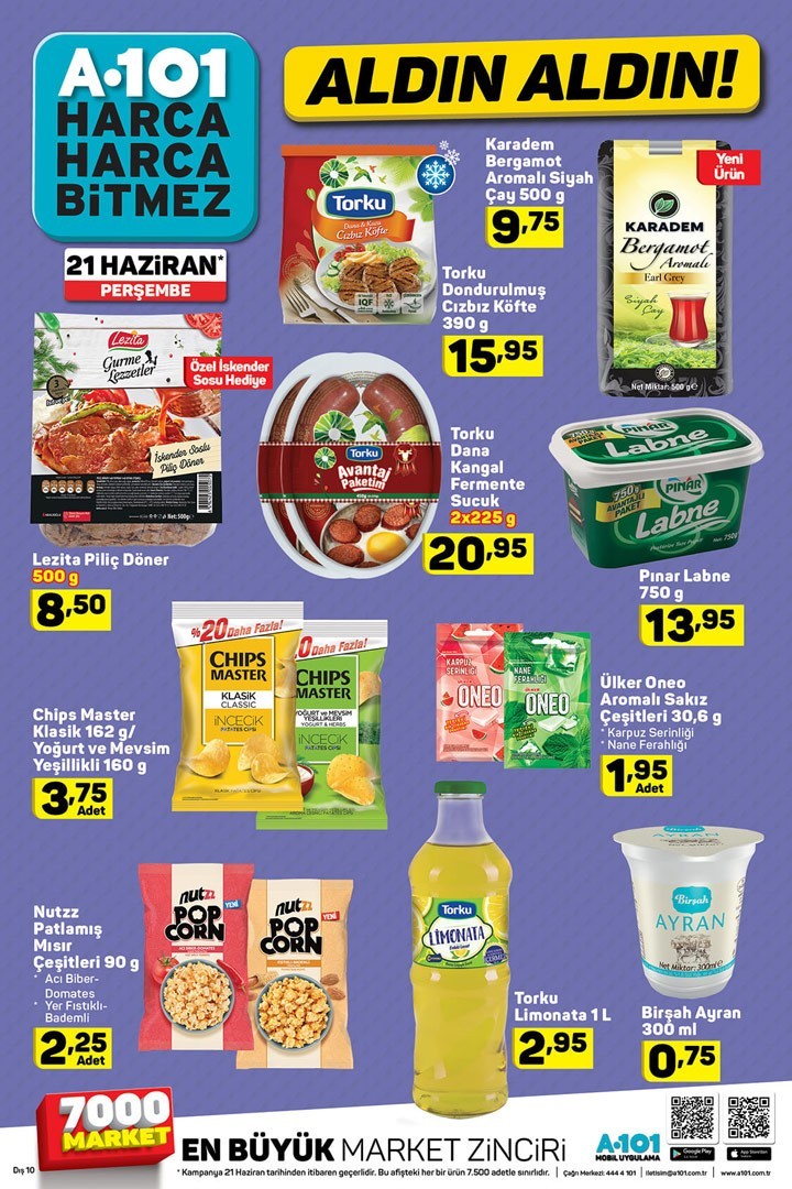 A101 21 Haziran  Fırsatları Aktüel Kampanyası