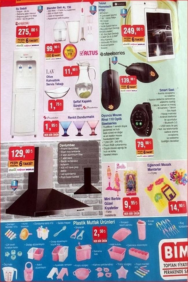 Bim 29 Haziran 2018 İndirimli Ürünler Kataloğu