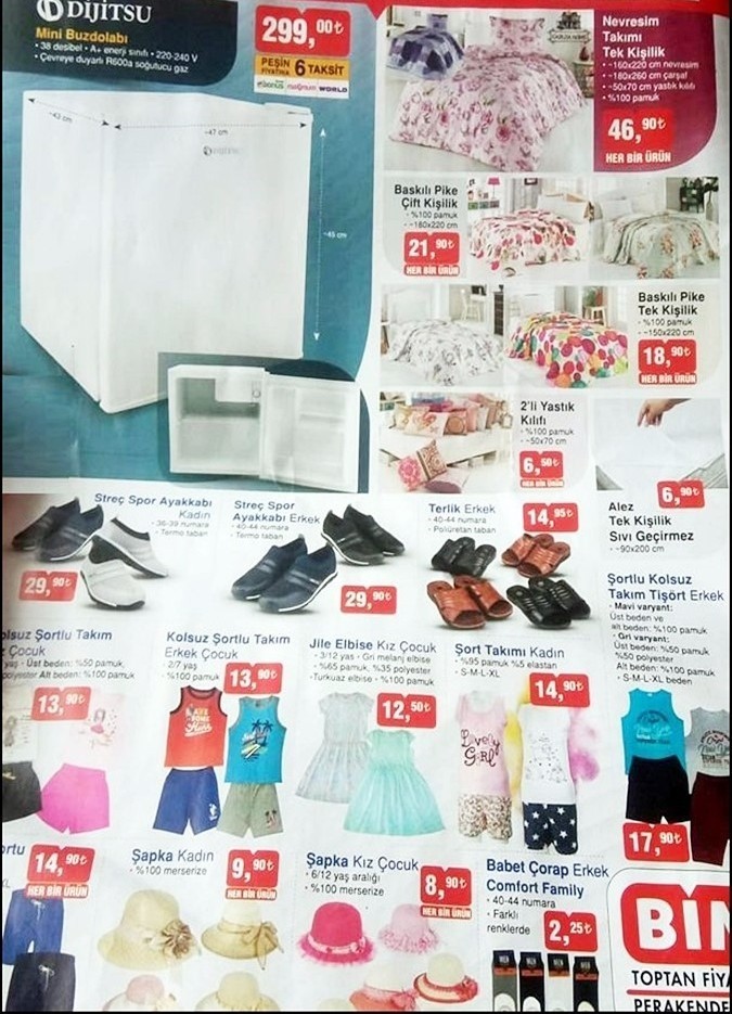 Bim 29 Haziran 2018 İndirimli Ürünler Kataloğu