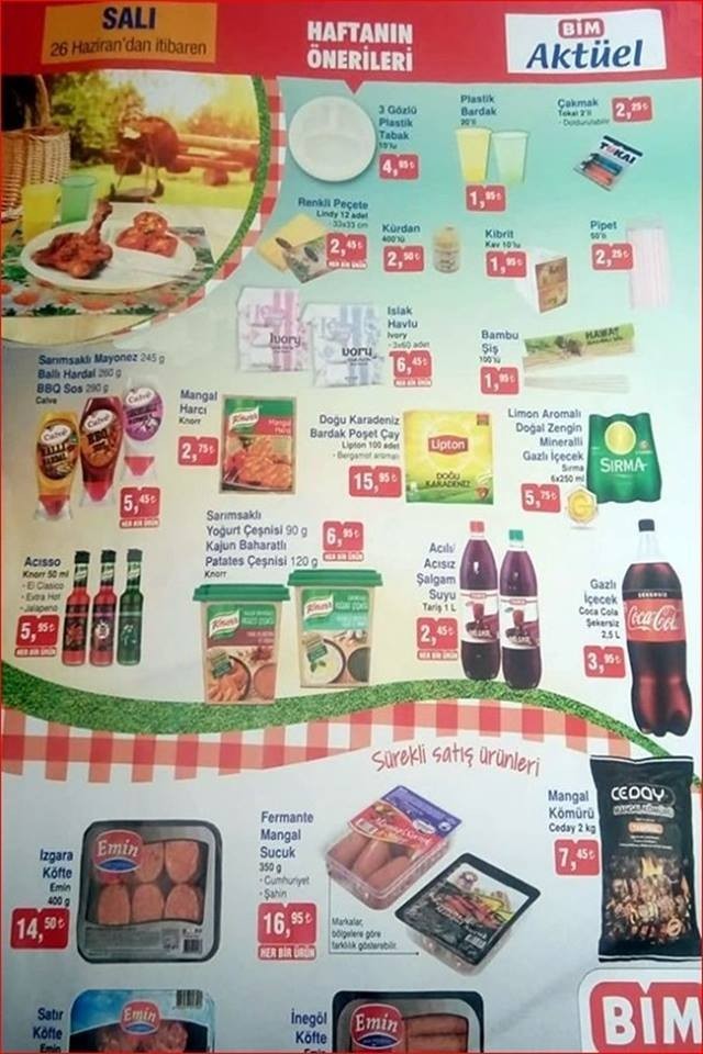 Bim 29 Haziran 2018 İndirimli Ürünler Kataloğu