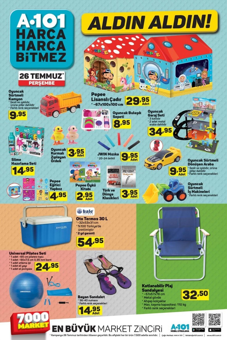 A101 26-30 Temmuz Aktüel İnidirimleri