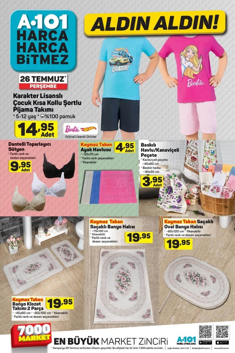 A101 26-30 Temmuz Aktüel İnidirimleri