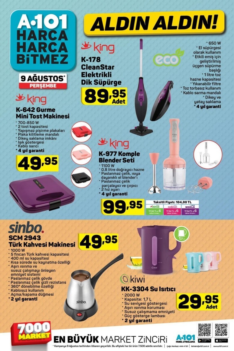 A101   Market Aktüel İndirimleri Kataloğu