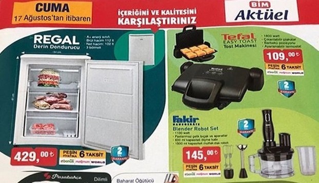 Bim 17 Ağustos 2018 Aktüel İndirimleri