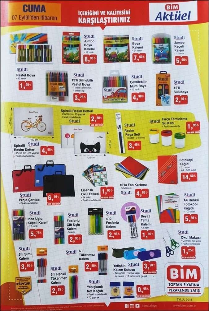 Bim 7 Eylül 2018 Aktüel İndirimleri
