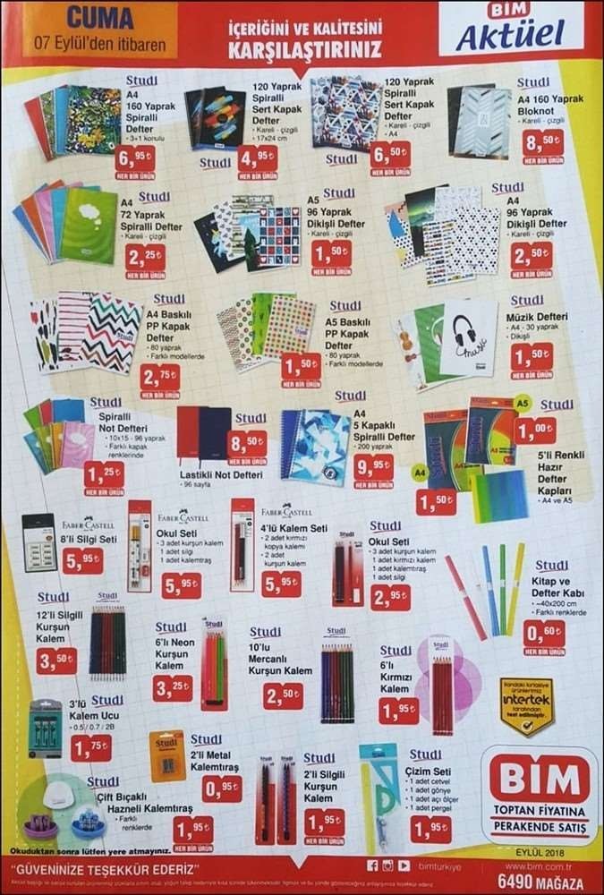 Bim 7 Eylül 2018 Aktüel İndirimleri