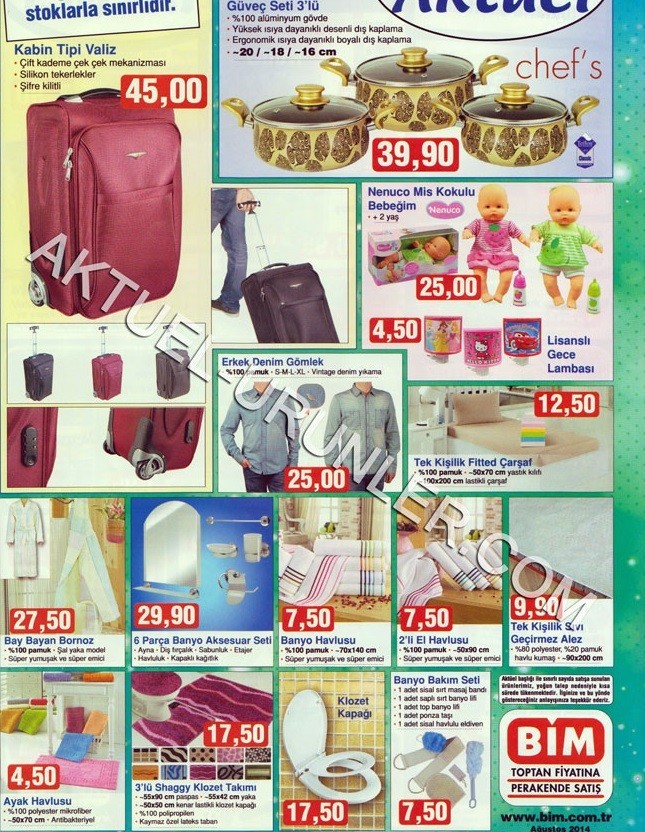 Bim Ağustos Ayı İnidirmleri