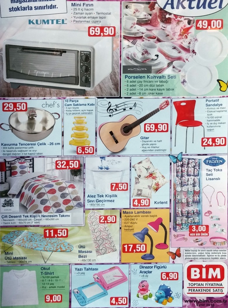 Bim Ağustos Ayı İnidirmleri