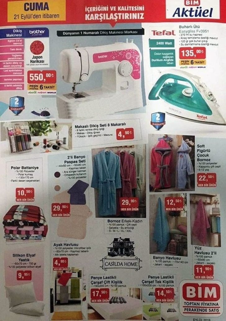 Bim 22 Eylül Aktüel İndirimleri