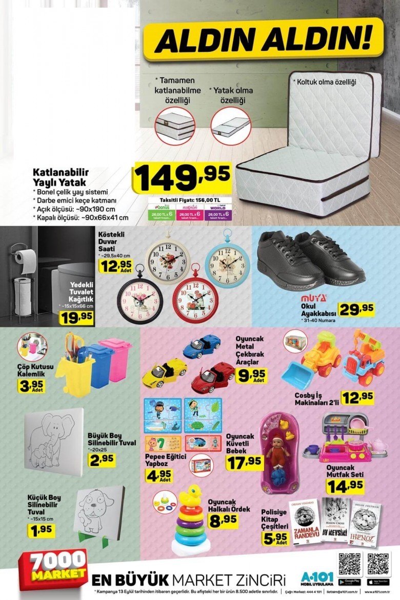 A101 Eylül Ayı İndirimleri