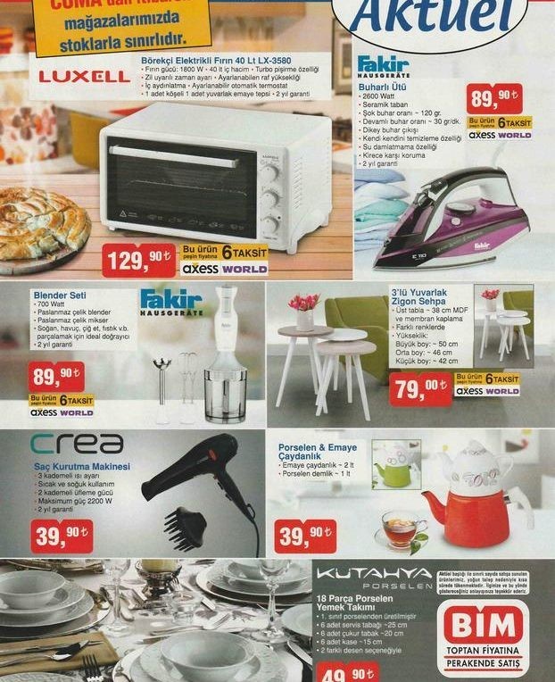 Bim 3 Ekim Aktüel İndirimleri