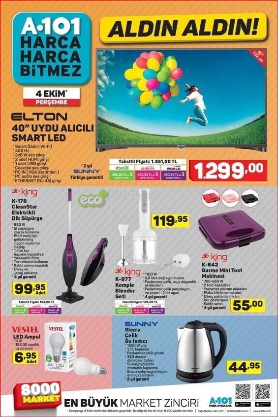 A101 5 Ekim Aktüel İndirimleri 