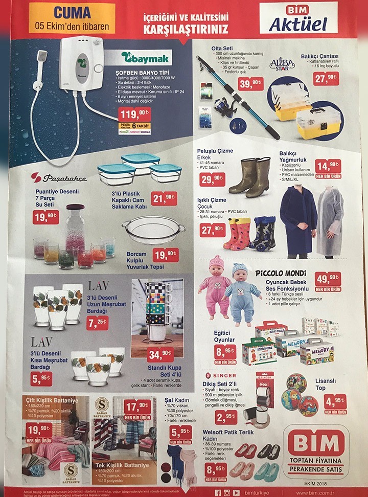 Bim 5 Ekim Aktüel İndirim Kataloğları
