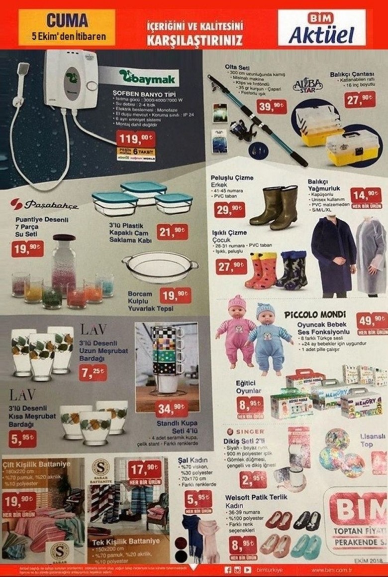 Bim 5 Ekim Aktüel İndirim Kataloğları