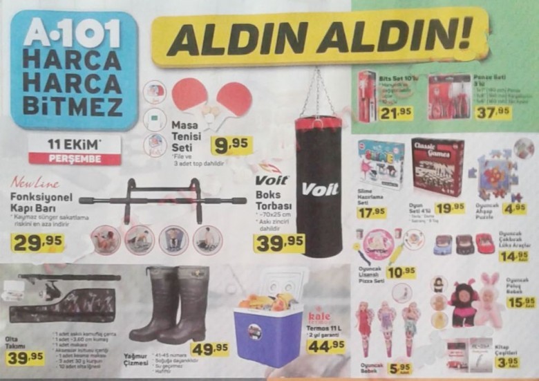 A101 11 Ekim 2018 Aktüel Fırsat Ürünleri Kataloğu