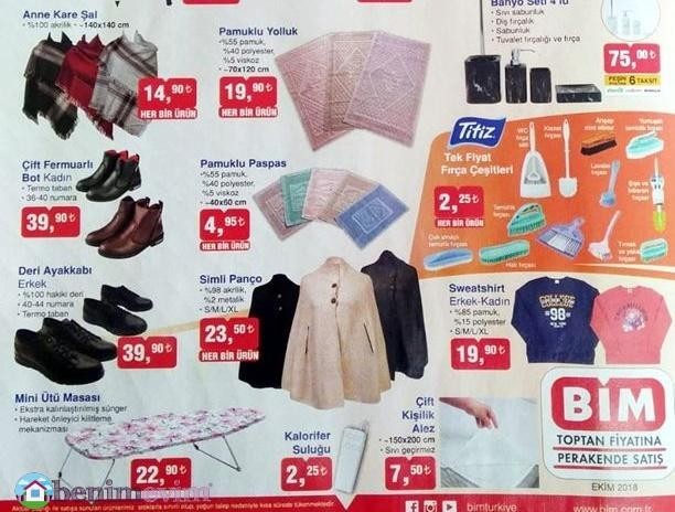 BİM 12 Ekim 2018 Cuma Fırsat Ürünleri Kataloğu