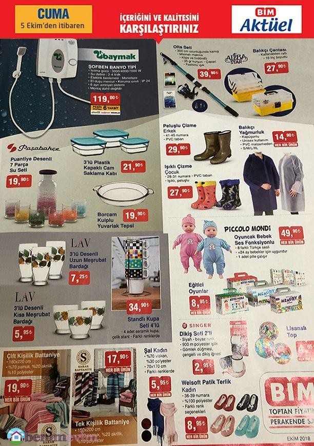 BİM 12 Ekim 2018 Cuma Fırsat Ürünleri Kataloğu