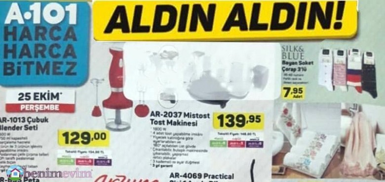 A101 25 Ekim 2018 İndirimli Fırsat Ürünleri