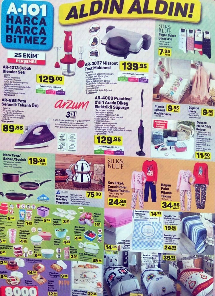 A101 Hafta Sonu  Aktüel İndirimli Ürünler Kataloğu