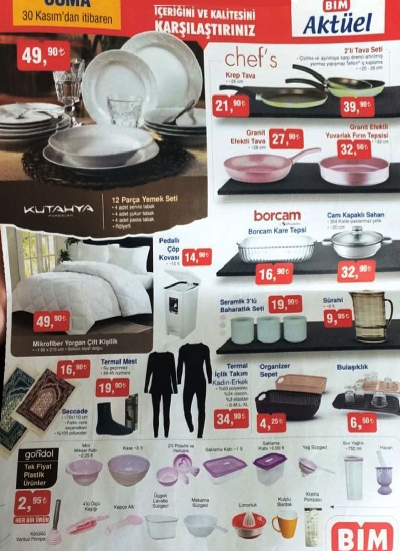 Bim 7 Aralık 2018 Aktüel Ürünler Kataloğu