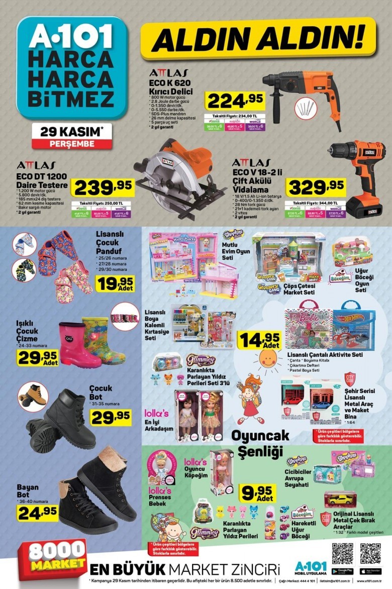 A101 30 Kasım 2018 Aktüel Ürünler Fırsat Kataloğu