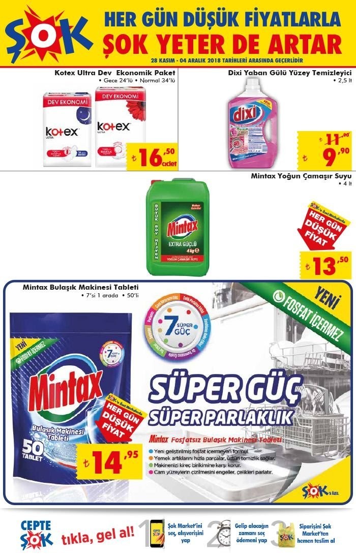 Şok 1 Aralık – 4 Aralık 2018 aktüel ürünler kataloğu yayınlandı