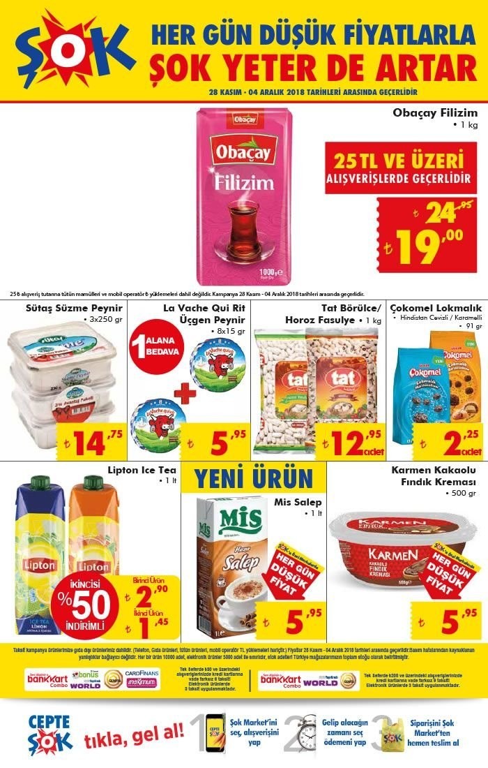 Şok 1 Aralık – 4 Aralık 2018 aktüel ürünler kataloğu yayınlandı