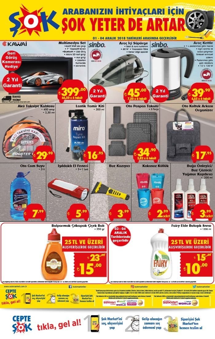 Şok 1 Aralık – 4 Aralık 2018 aktüel ürünler kataloğu yayınlandı