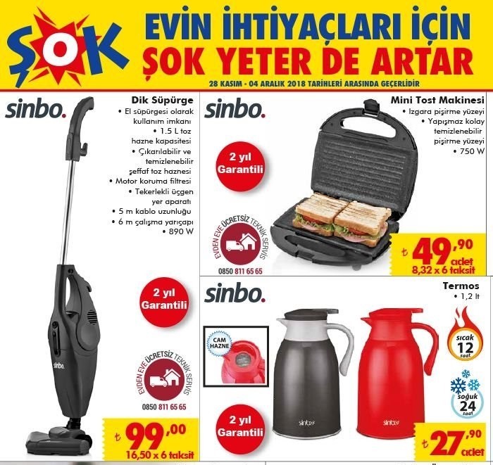 Şok 1 Aralık – 4 Aralık 2018 aktüel ürünler kataloğu yayınlandı