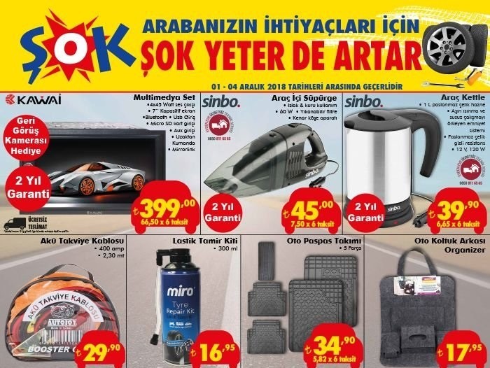 Şok 1 Aralık – 4 Aralık 2018 aktüel ürünler kataloğu yayınlandı