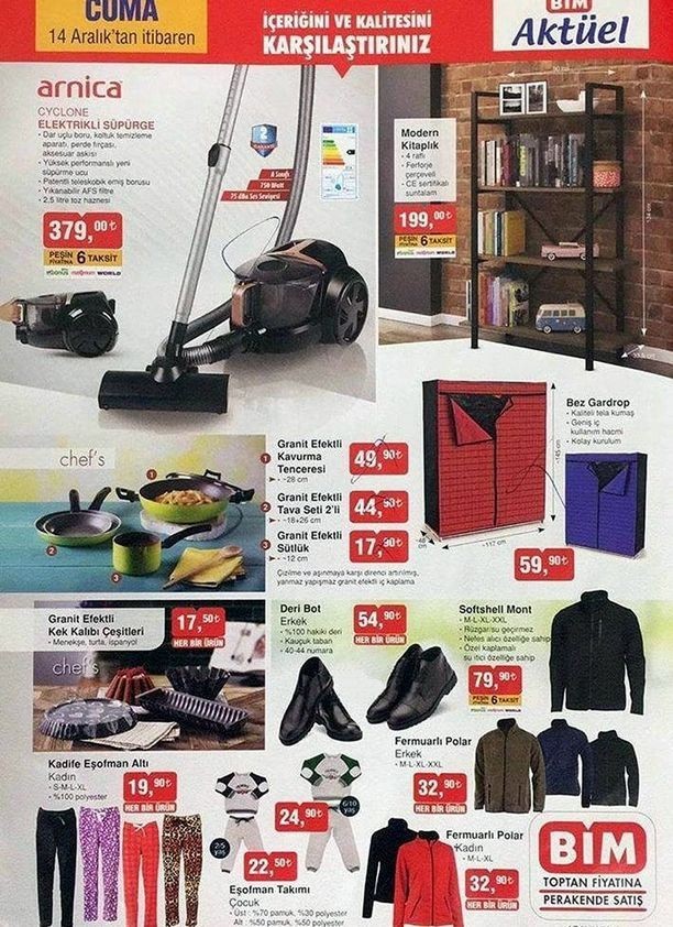 BİM YENİ 14 Aralık 2018 Aktüel Kataloğu