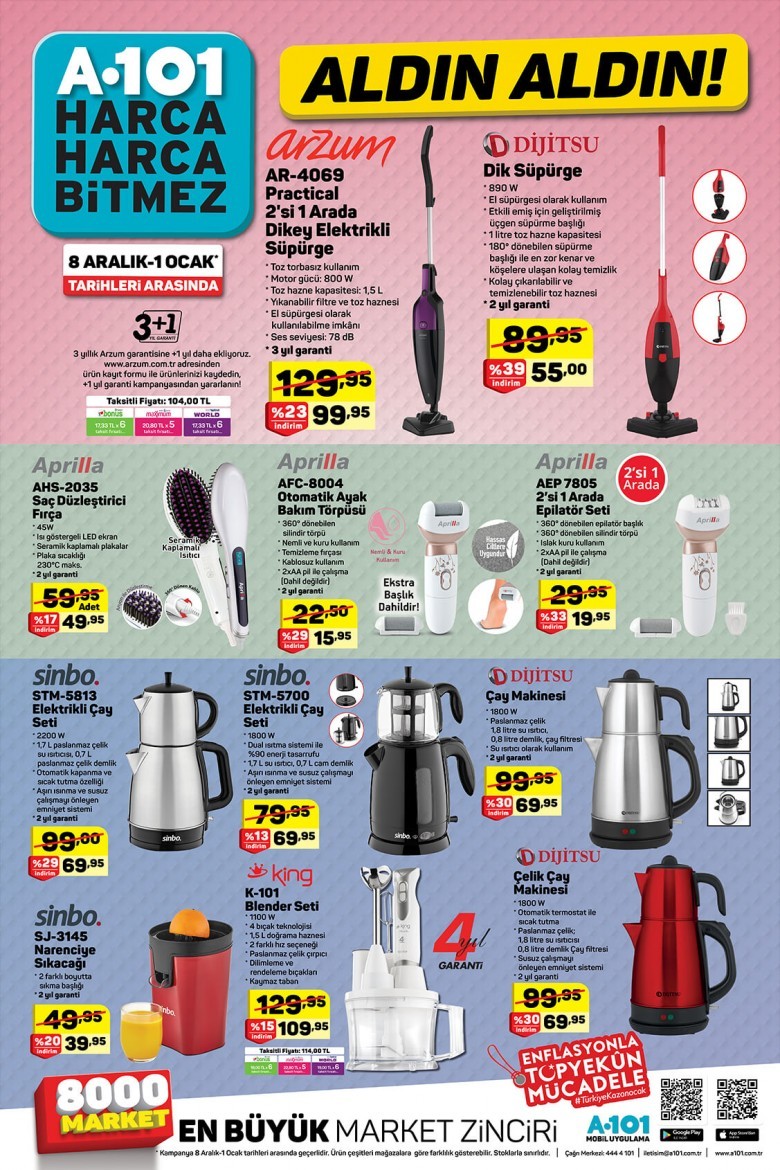 A101 13 Aralık 2018 İndirimli Aktüel Ürünler Kataloğu
