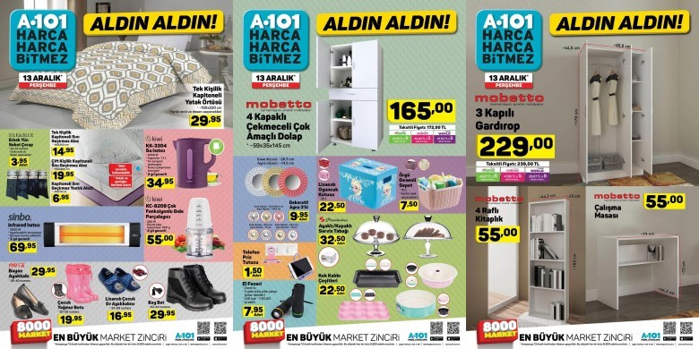 A101 13 Aralık 2018 İndirimli Aktüel Ürünler Kataloğu