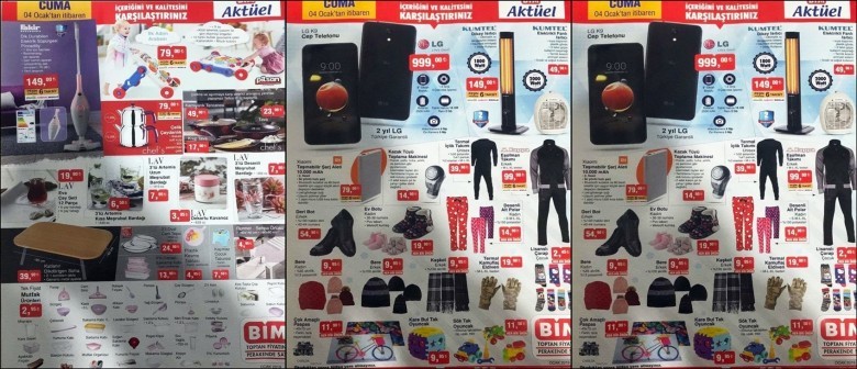 Bim 4 Ocak 2018 Aktüel Ürünler Kataloğu