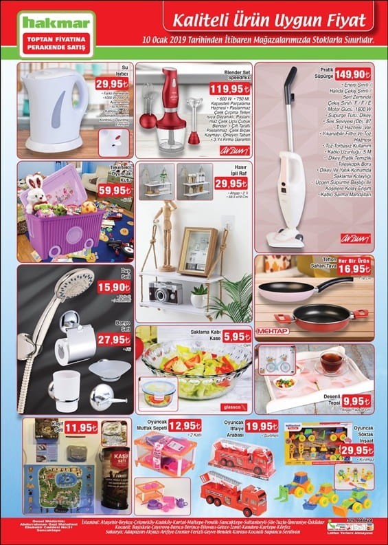 A101 Bim Şok Hakmar 2019 Ocak Aktüel Ürünler Kataloğu Hepsi Bir Arada