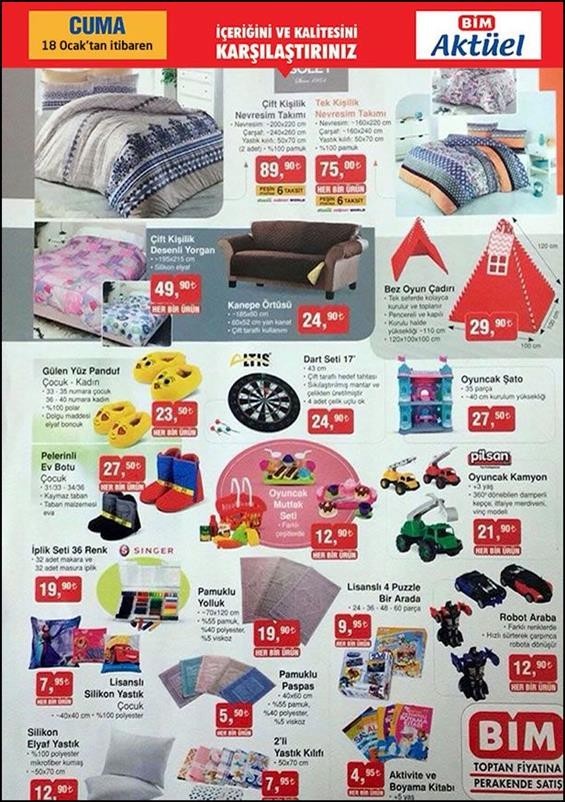 Bim 18 Ocak 2019 Aktüel İndirimli Ürünler Kataloğu