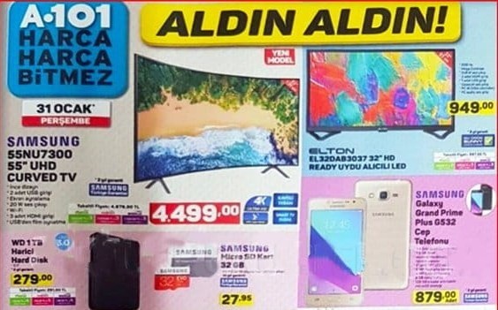 A101 31 Ocak 2019 Aktüel İndirimli Ürünler Kataloğu