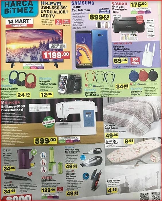 A101 14 Mart 2019 Aktüel Ürünler Kataloğu