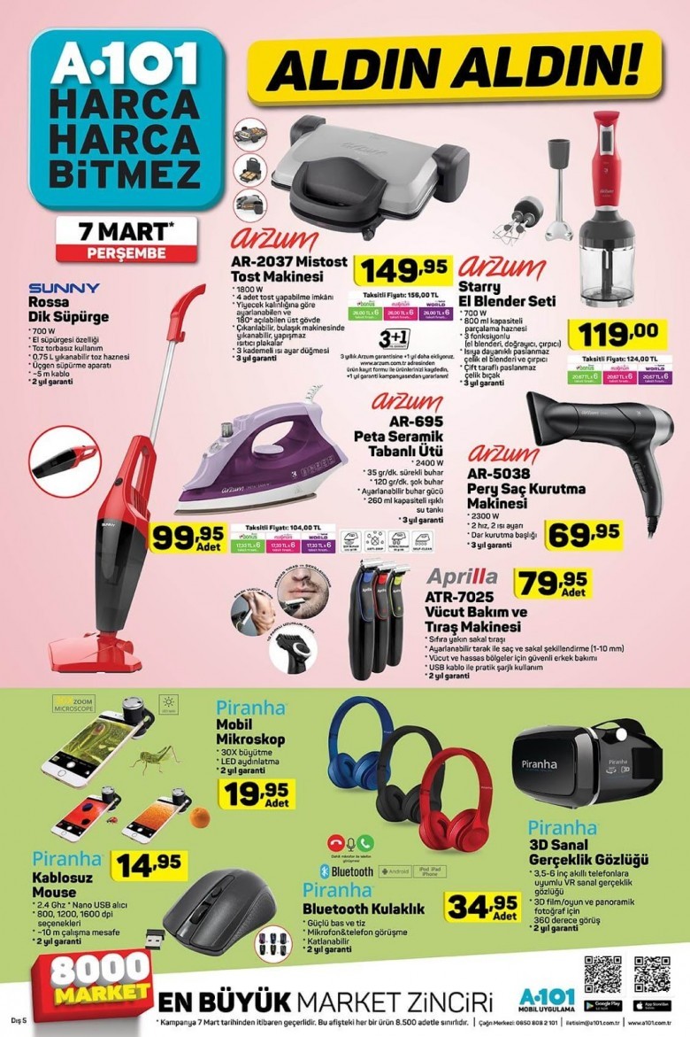 A101 14 Mart 2019 Aktüel Ürünler Kataloğu