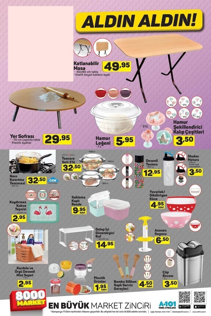 A101 Hafta Sonu Aktüel İndirim Kataloğları