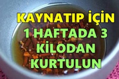 Kaynatın ve 1 Haftada 3 Kilo Zayıflayın
