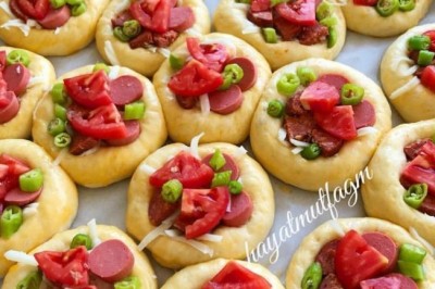 Pizza tadında Poğaça