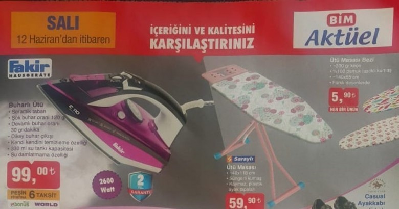 Bim 12 Haziran 2018 İndirimli Ürünler Kataloğu