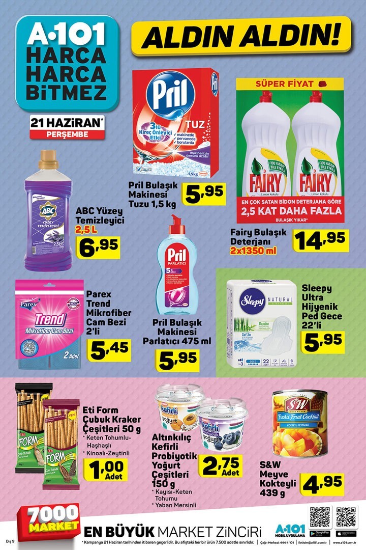 A101 21 Haziran  Fırsatları Aktüel Kampanyası