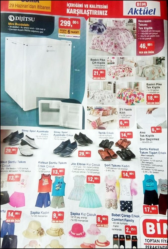 Bim 30 Haziran  -   3 Temmuz 2018 İndirimli Ürünler Kataloğu