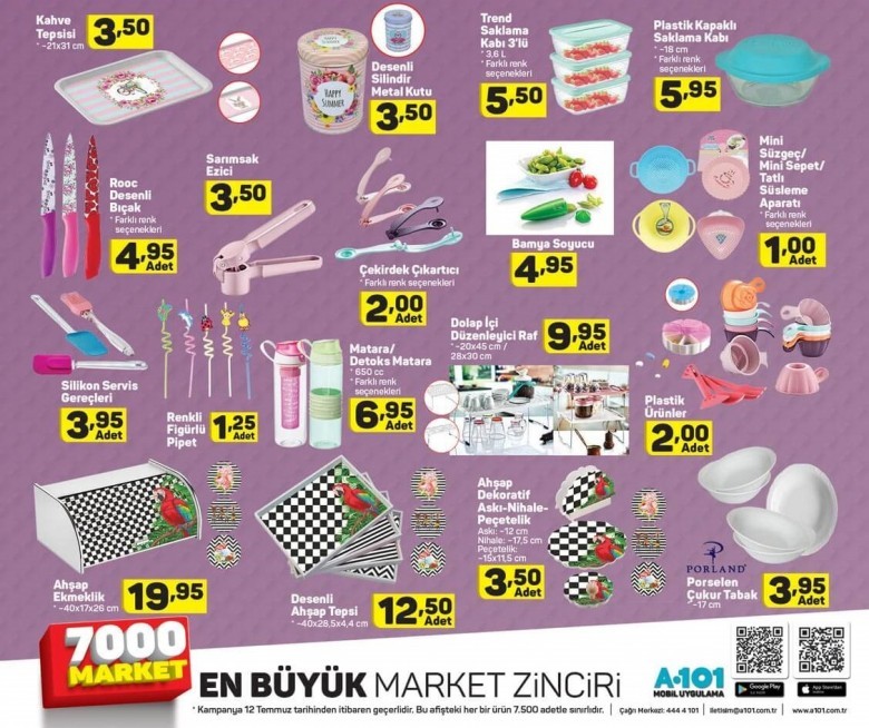 A101 12 Temmuz Aktüel Ürünler Kataloğu  (YENİ)