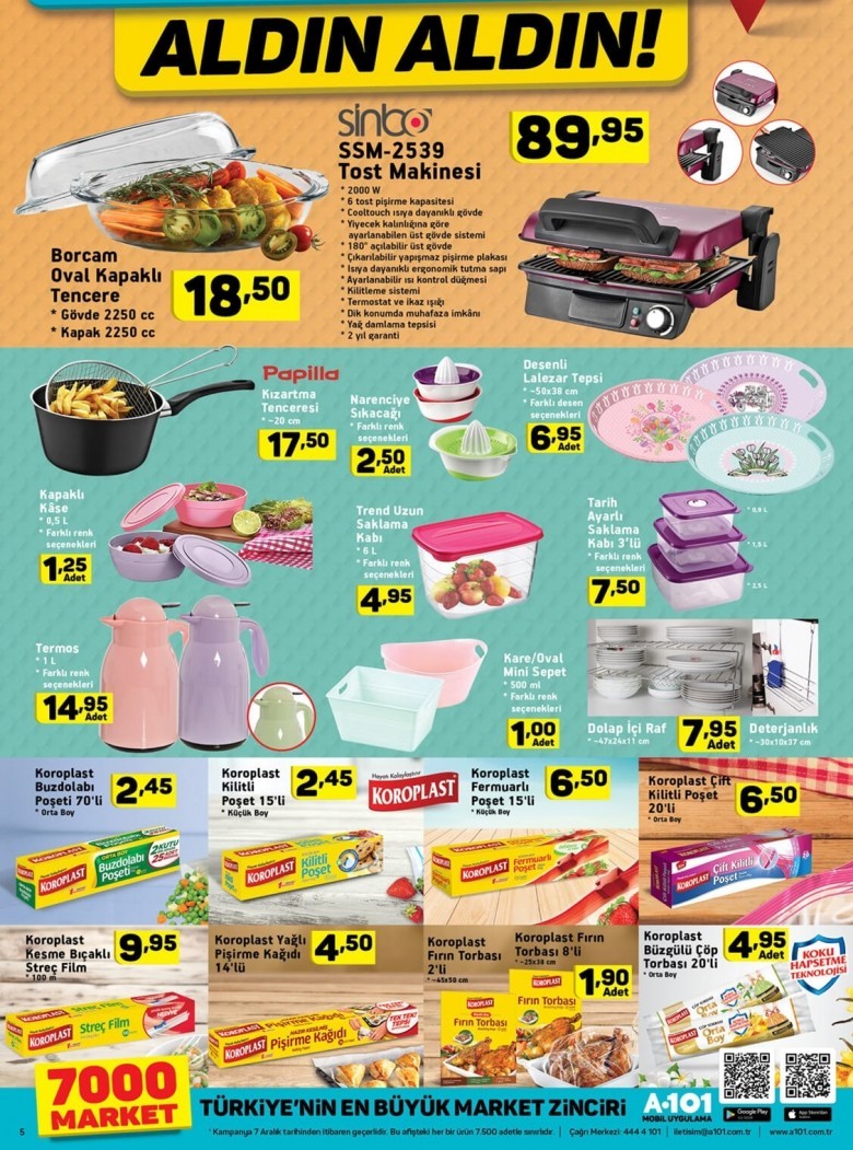 A101 18  Temmuz Aktüel Ürünler Kataloğu 