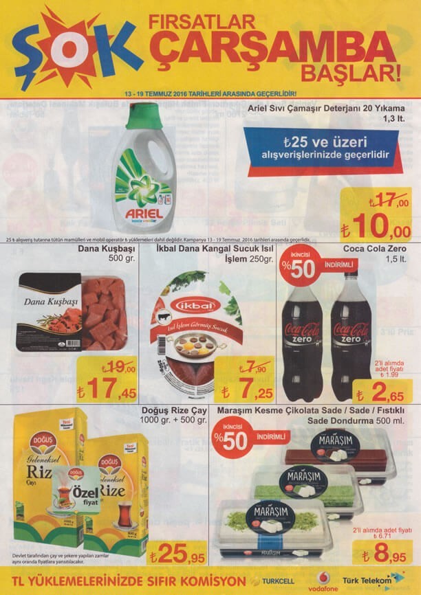 Şok Market 13-19 Temmuz Aktüel İndirimleri